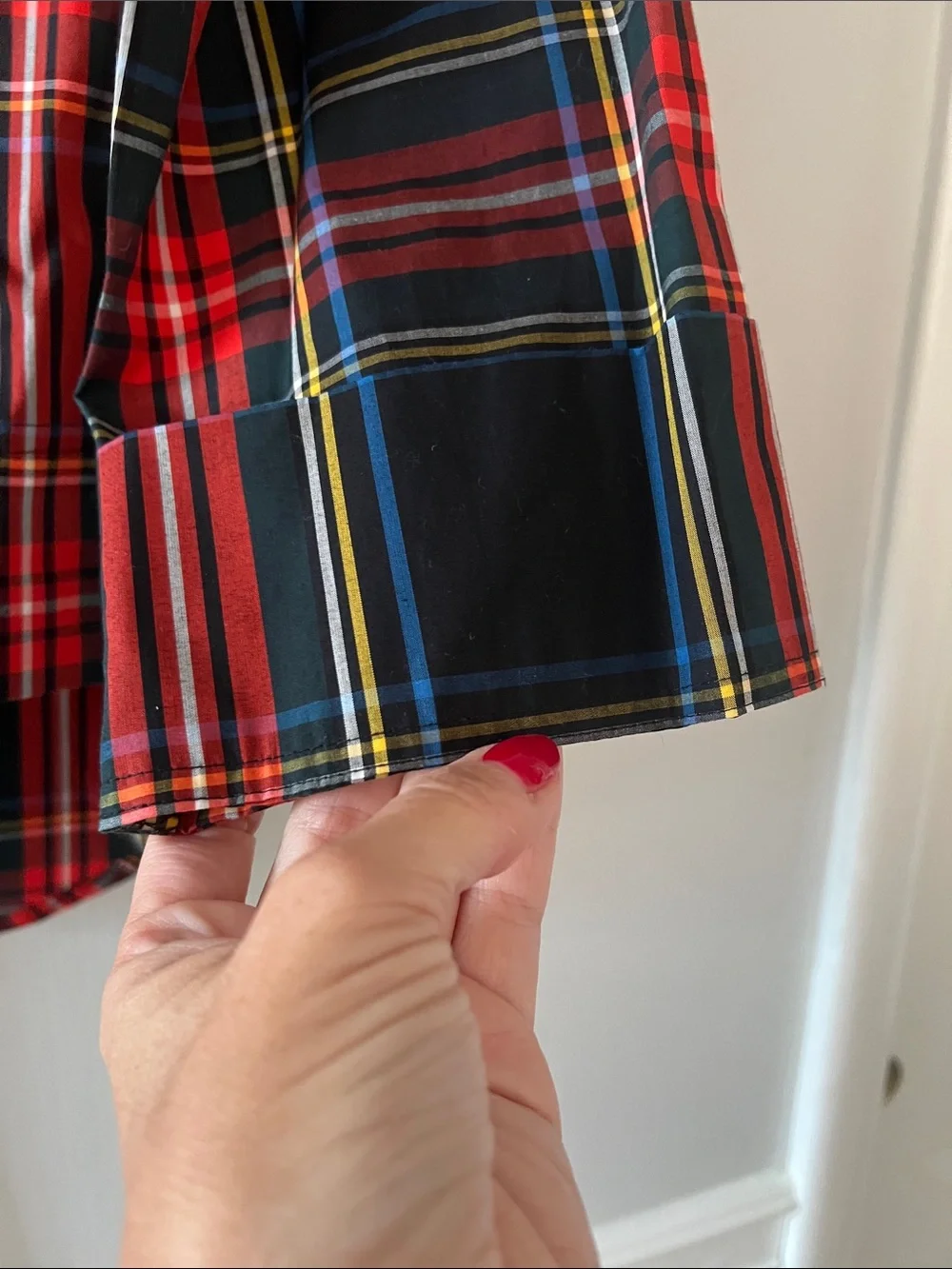 J. Crew Black and Red Plaid Long-Sleeve Women’s top
